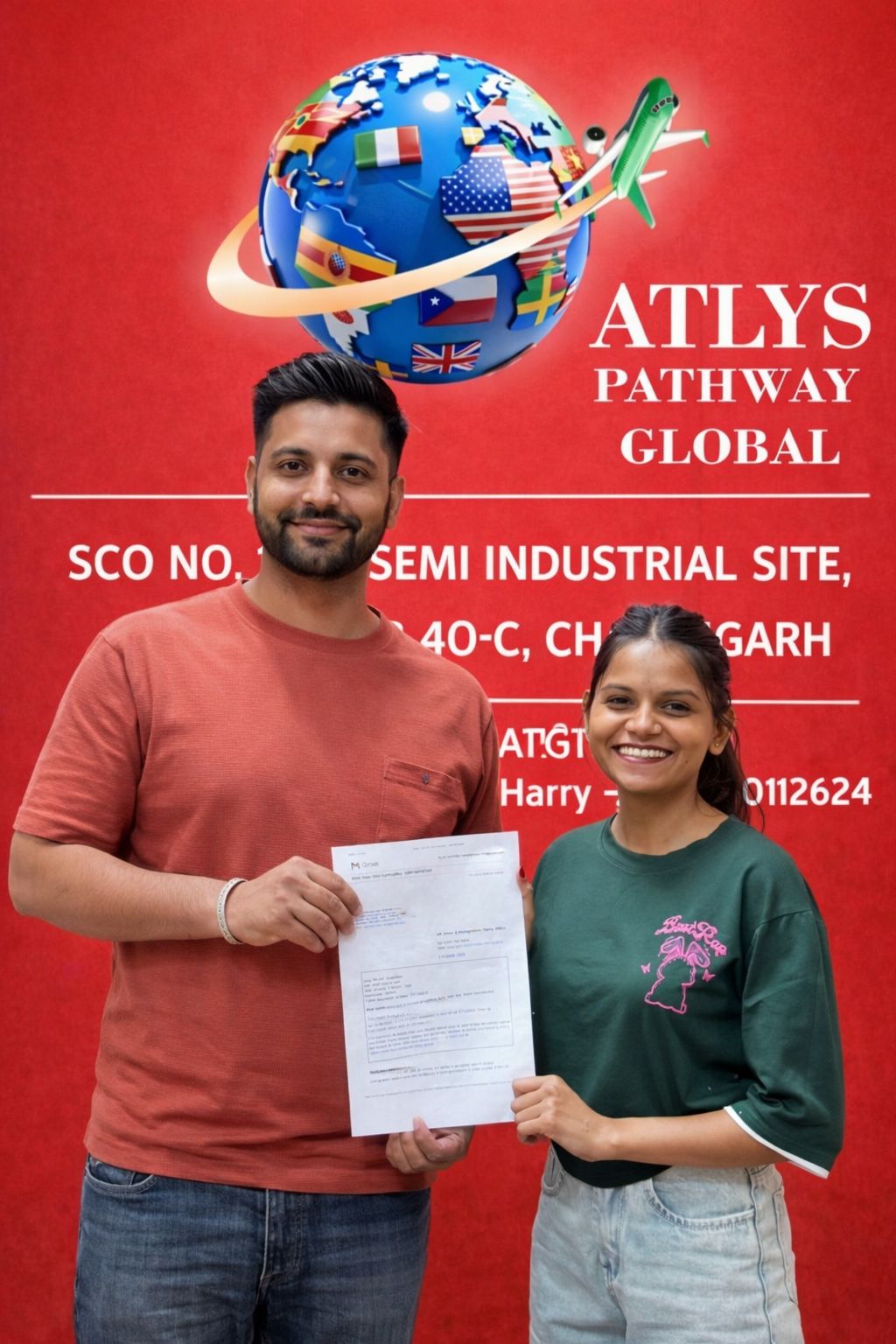 Atlys Pathway Global clients with visa approval, Chandigarh